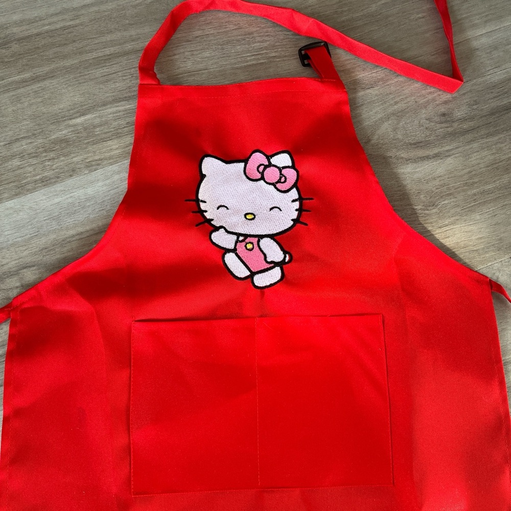 Hello Kitty Red Kids Apron - Picture 4 of 7